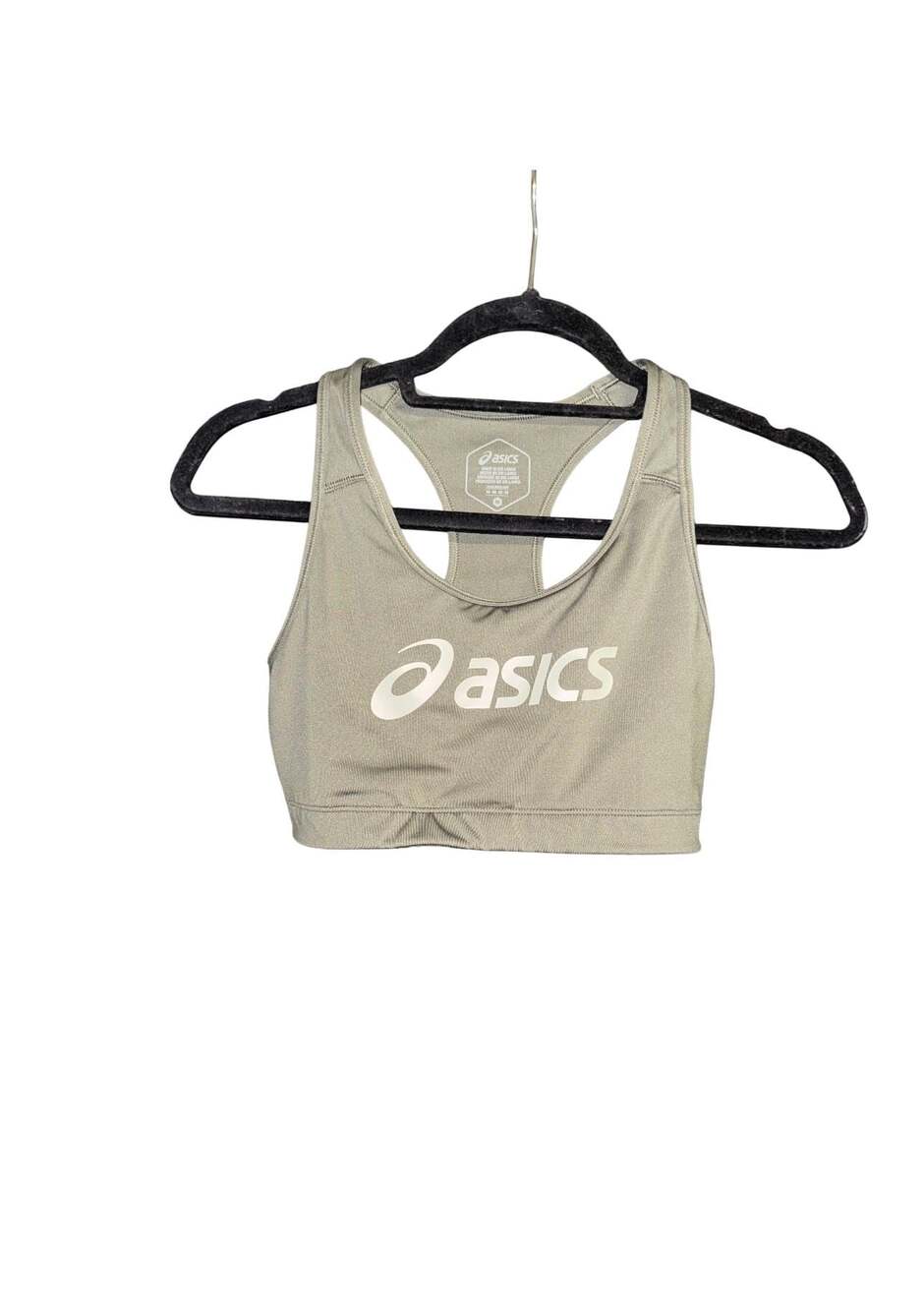Asics Core Logo Sports Bra Olive Green Women's Size M